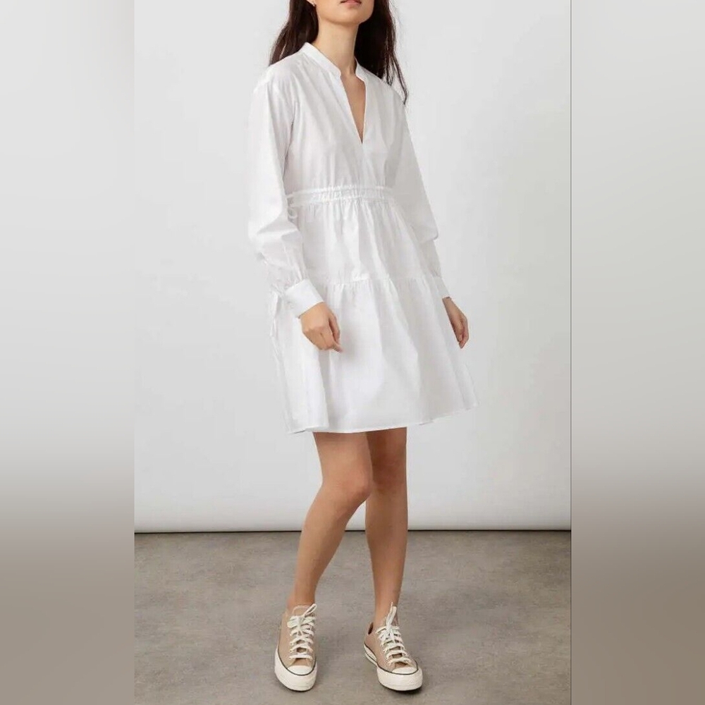 《 Rails 》White Tiered Tencel Mini Dress